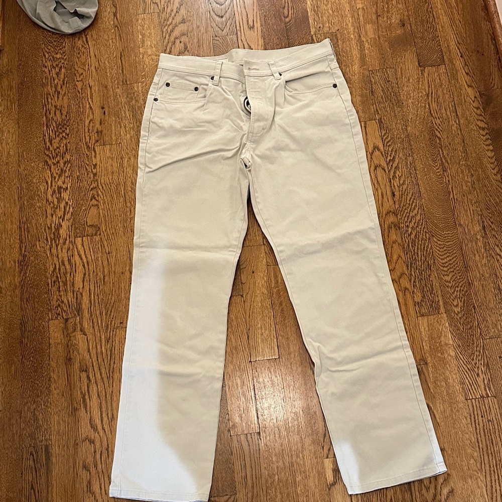 Onward reserve men’s 32/32 Classic Neutral Straight-Leg Pants - Light Beige
